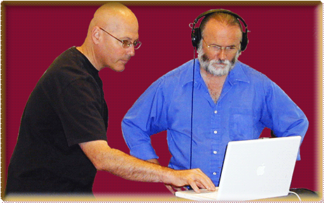 Robert and Jonathan at the Recording Session, August 2008